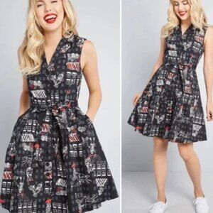 Modcloth Community Brunch Buttoned Shirt Dress Size L
